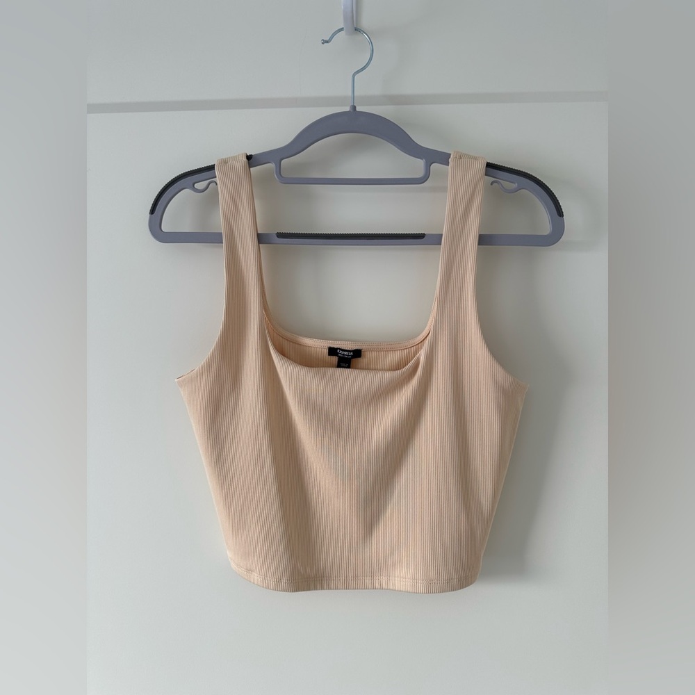 Express Cream Crop Top